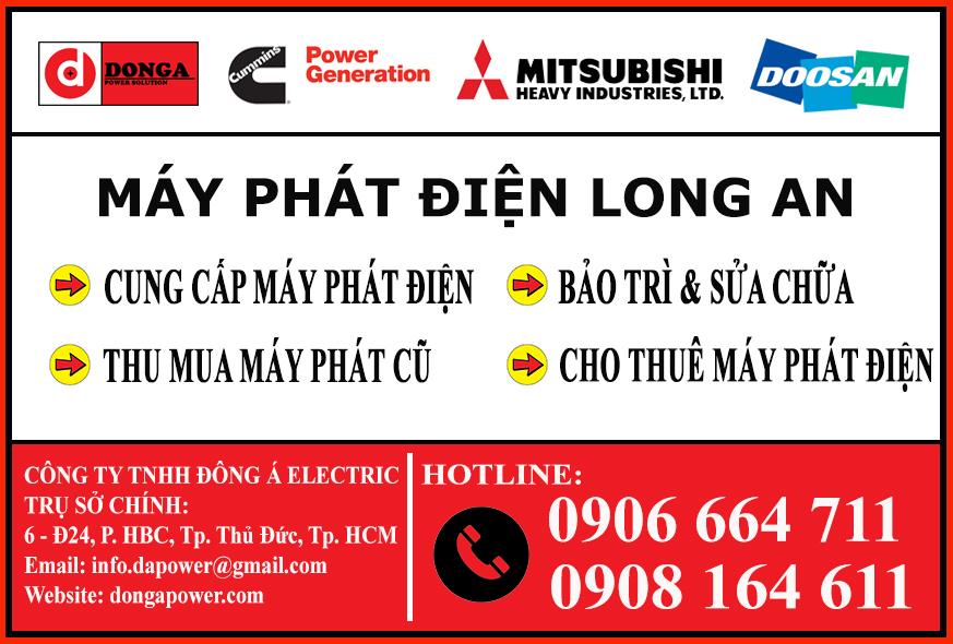 Cho thuê máy phát điện tại Long An